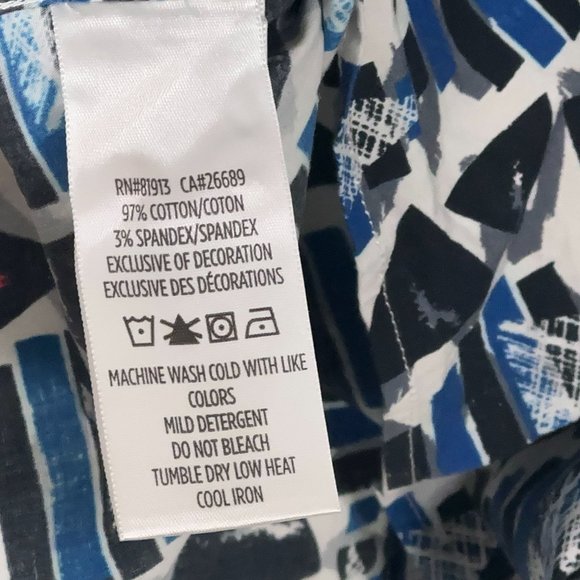 Robert Graham Tailored Fit Geometric Retro Pattern S/S Button Shirt Men's 3XL - Picture 8 of 9